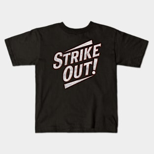 Baseball Lover Strike Out Kids T-Shirt